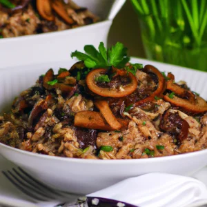 Risoto de Palmito Savana Juçara com Cogumelos