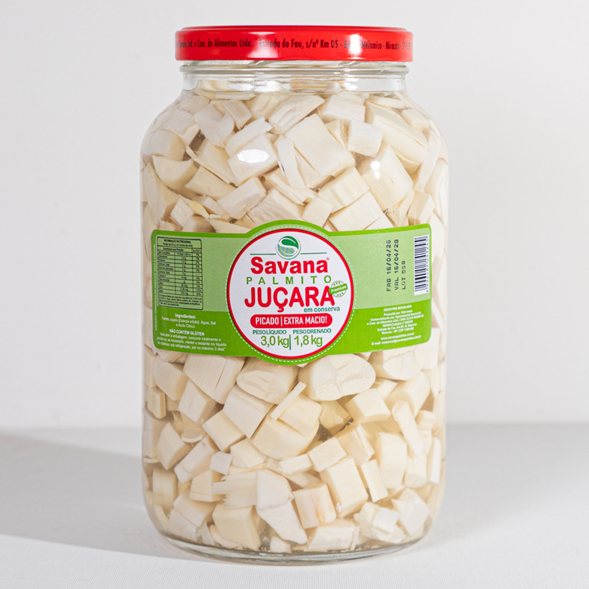Palmito Juçara Picado | 1,8kg